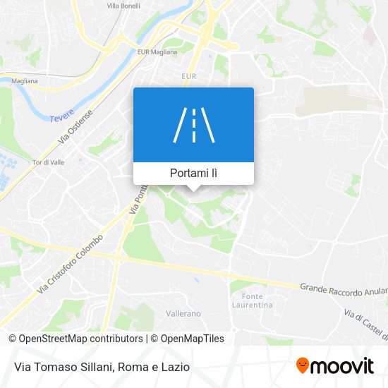 Mappa Via Tomaso Sillani