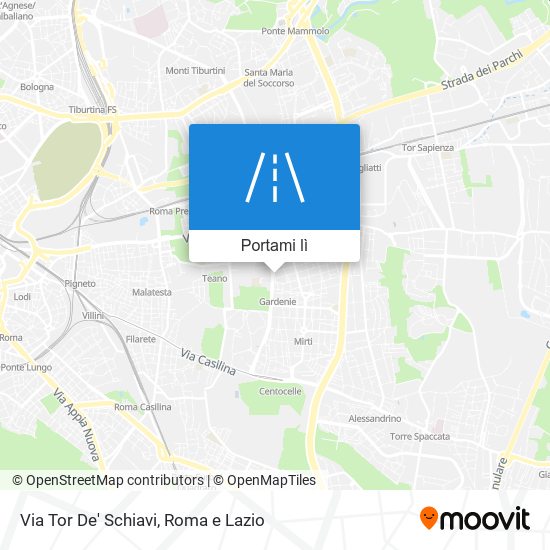 Come arrivare a Via Tor De' Schiavi a Roma con Bus, Metro o Treno?