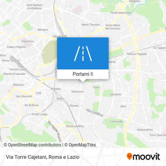 Mappa Via Torre Cajetani
