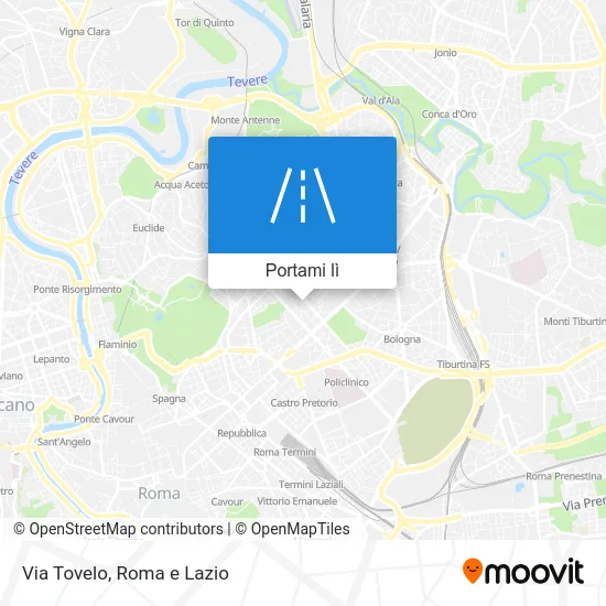Mappa Via Tovelo