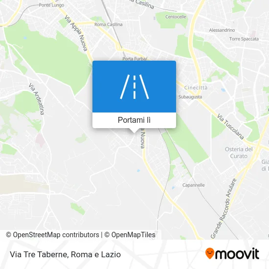 Mappa Via Tre Taberne