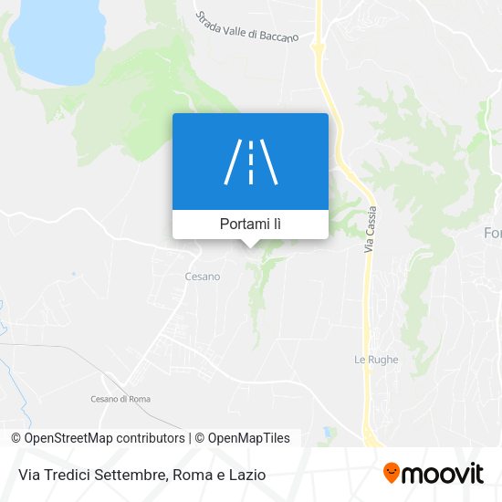 Mappa Via Tredici Settembre