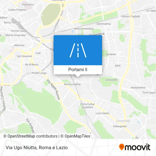 Mappa Via Ugo Niutta