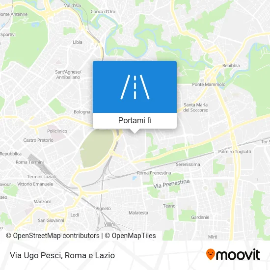 Mappa Via Ugo Pesci