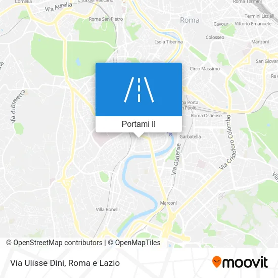 Mappa Via Ulisse Dini