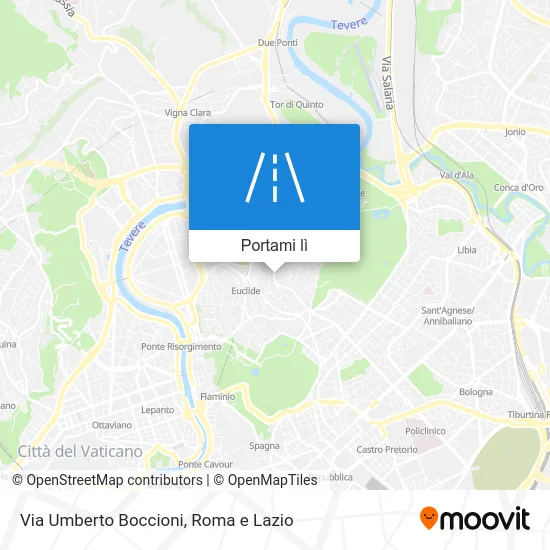 Mappa Via Umberto Boccioni