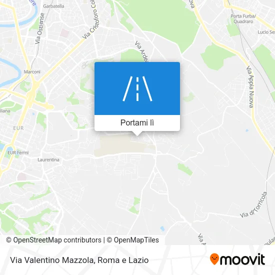 Mappa Via Valentino Mazzola