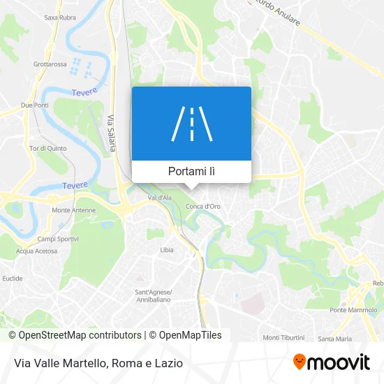 Mappa Via Valle Martello