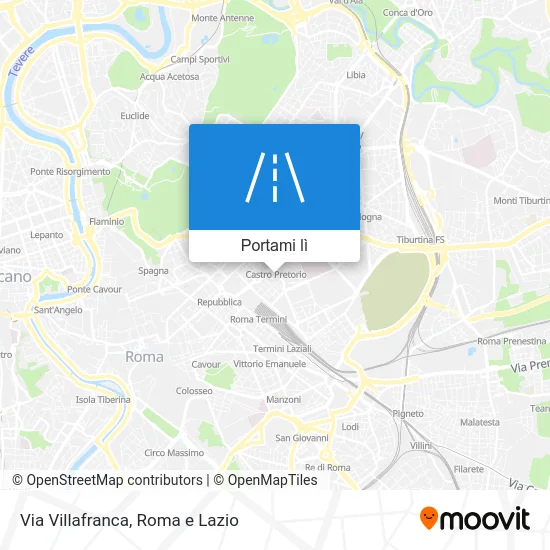 Mappa Via Villafranca