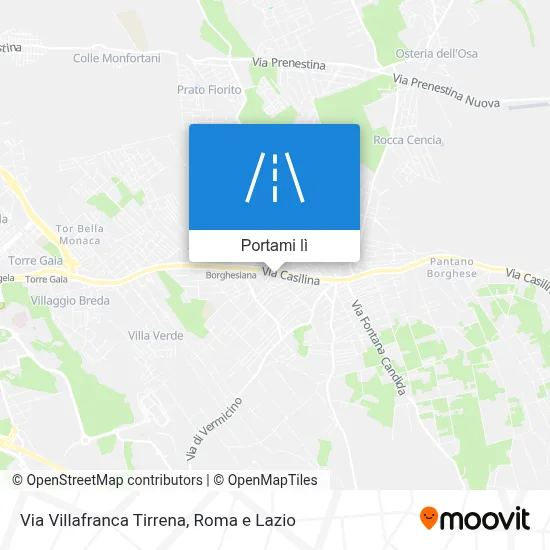 Mappa Via Villafranca Tirrena