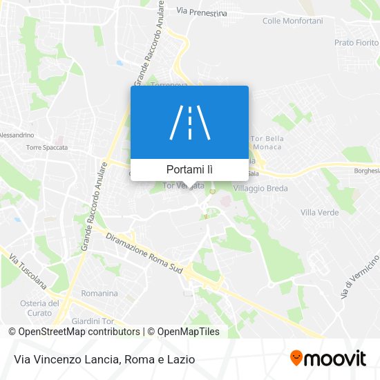 Mappa Via Vincenzo Lancia