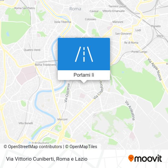 Mappa Via Vittorio Cuniberti