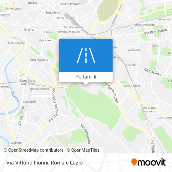 Mappa Via Vittorio Fiorini