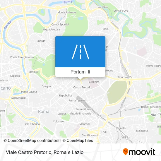 Mappa Viale Castro Pretorio