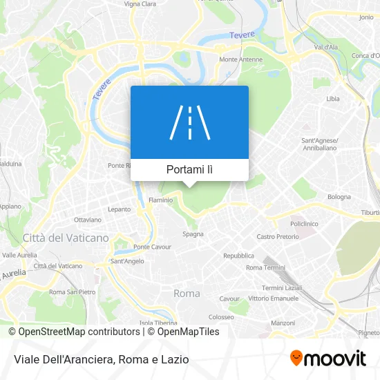 Mappa Viale Dell'Aranciera