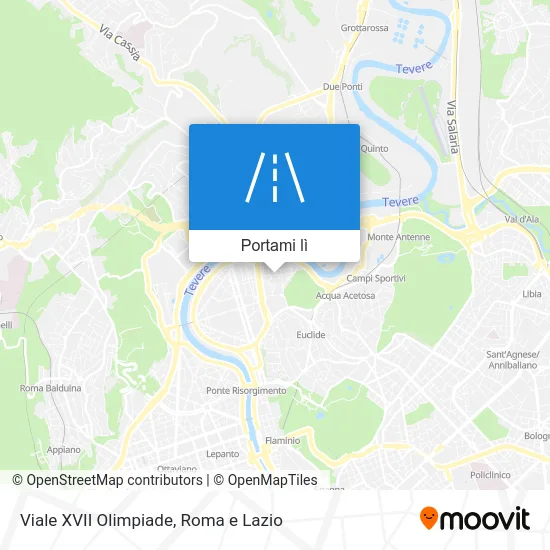 Mappa Viale XVII Olimpiade