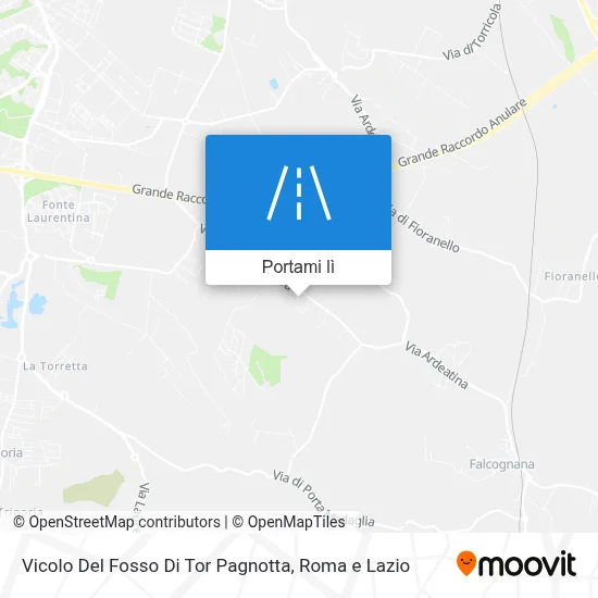 Mappa Vicolo Del Fosso Di Tor Pagnotta
