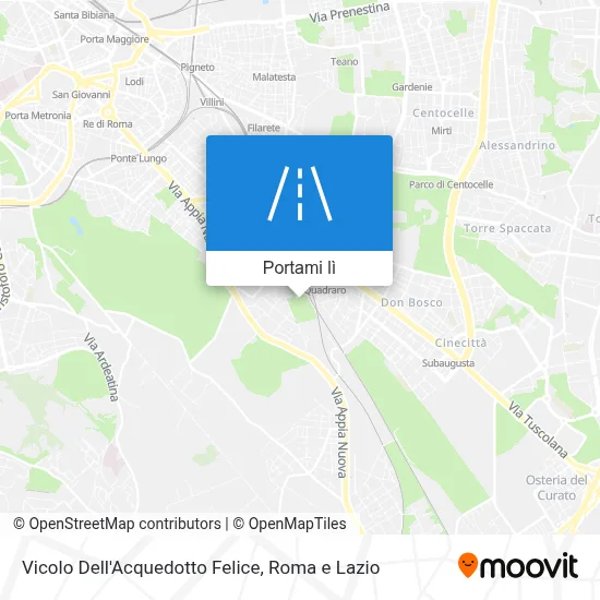 Mappa Vicolo Dell'Acquedotto Felice