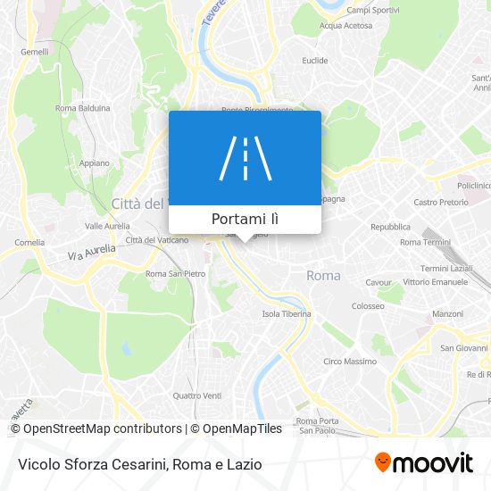 Mappa Vicolo Sforza Cesarini