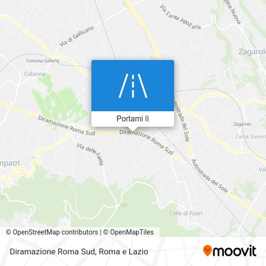 Mappa Diramazione Roma Sud