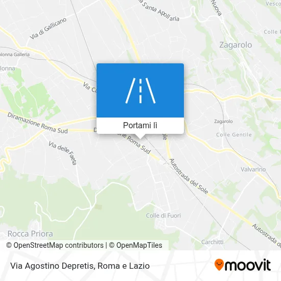 Mappa Via Agostino Depretis