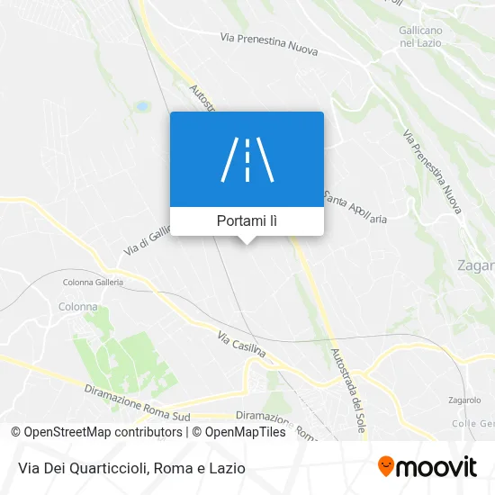Mappa Via Dei Quarticcioli