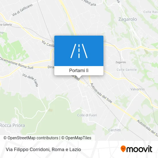 Mappa Via Filippo Corridoni