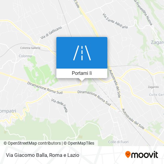 Mappa Via Giacomo Balla