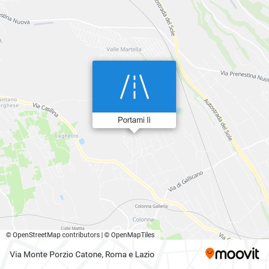 Mappa Via Monte Porzio Catone