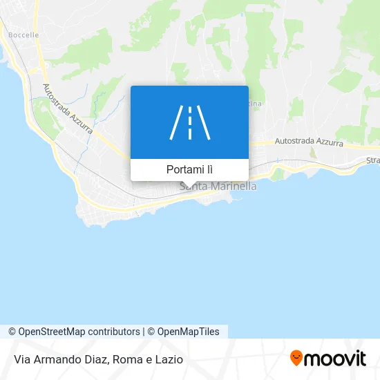 Mappa Via Armando Diaz