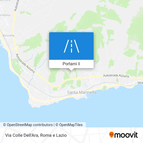 Mappa Via Colle Dell'Ara