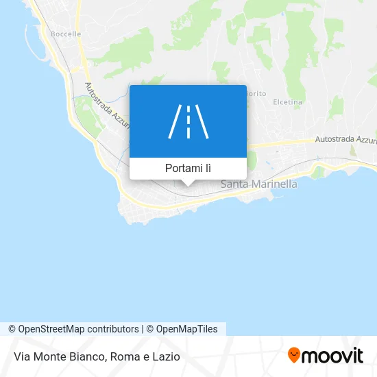 Mappa Via Monte Bianco