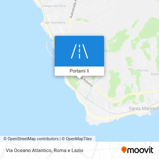 Mappa Via Oceano Atlantico