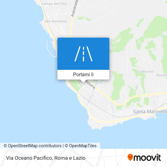 Mappa Via Oceano Pacifico