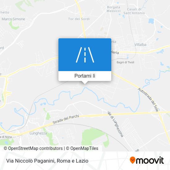 Mappa Via Niccolò Paganini