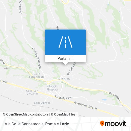 Mappa Via Colle Cannetaccia