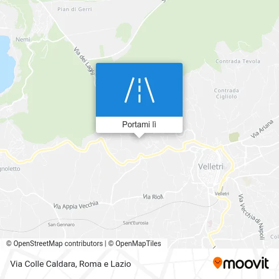 Mappa Via Colle Caldara