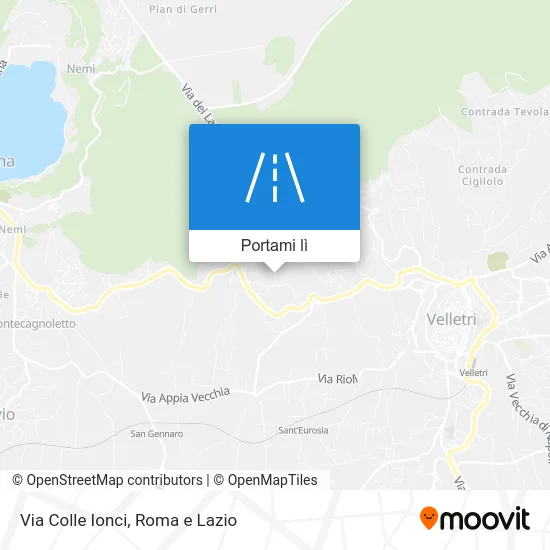 Mappa Via Colle Ionci