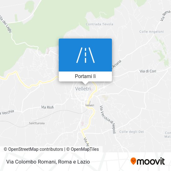 Mappa Via Colombo Romani