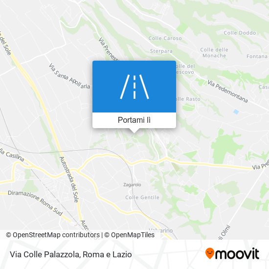 Mappa Via Colle Palazzola