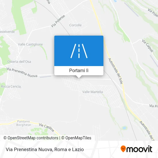 Mappa Via Prenestina Nuova