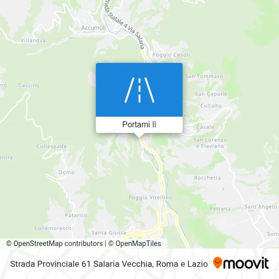 Mappa Strada Provinciale 61 Salaria Vecchia