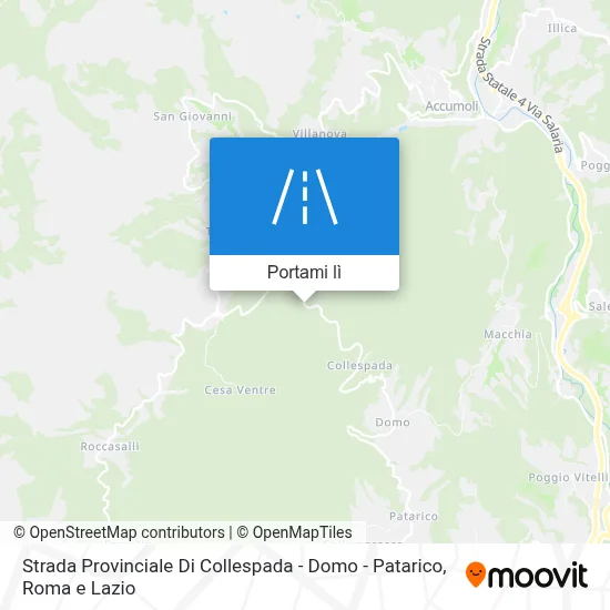 Mappa Strada Provinciale Di Collespada - Domo - Patarico