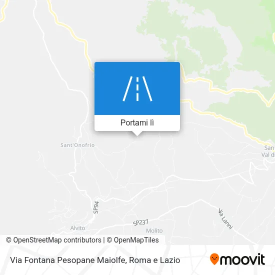 Mappa Via Fontana Pesopane Maiolfe