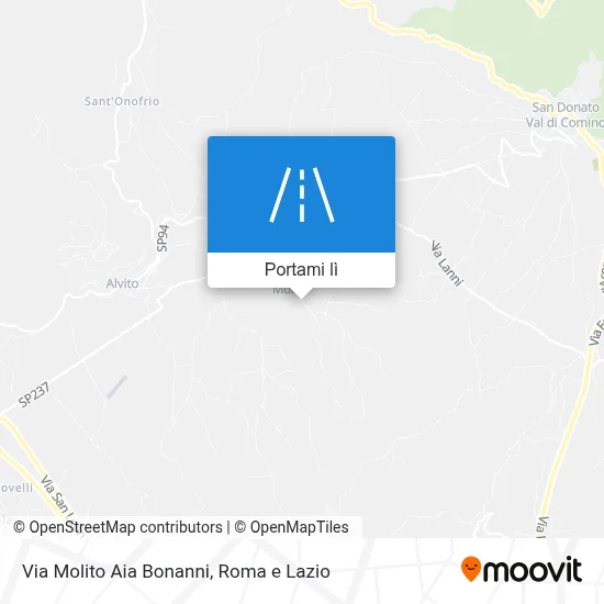 Mappa Via Molito Aia Bonanni