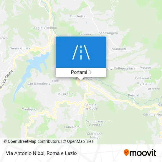 Mappa Via Antonio Nibbi