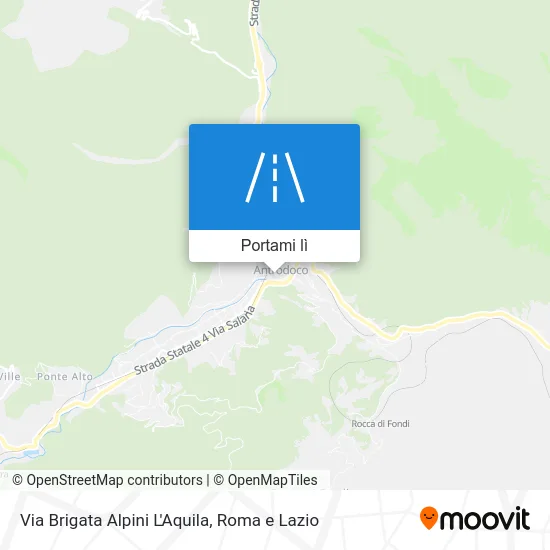 Mappa Via Brigata Alpini L'Aquila