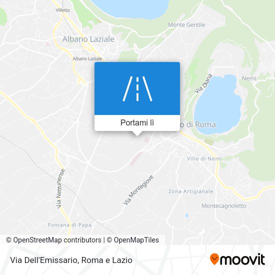 Mappa Via Dell'Emissario