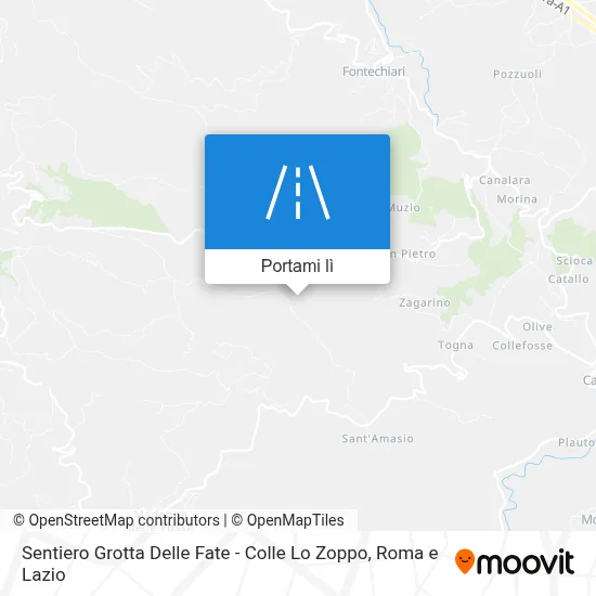 Mappa Sentiero Grotta Delle Fate - Colle Lo Zoppo