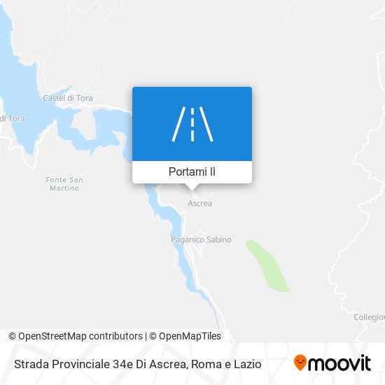 Mappa Strada Provinciale 34e Di Ascrea